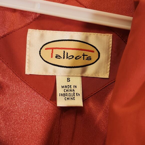 TALBOTS Coral Down Puffer Jacket with Shawl Collar, Size Small - Picture 10 of 13